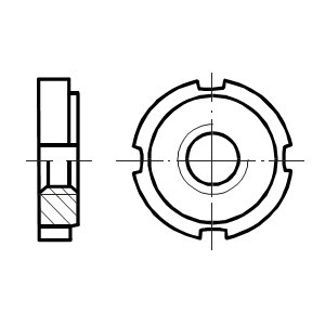 DIN 1804 matice kruhové s drážkou pre hákový kľúč - matice | MasMasaryk