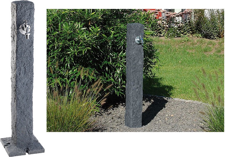 umývadlo záhradné plast 356025 vodovod granitový - tmavý stĺp - záhradné umývadlá | MasMasaryk