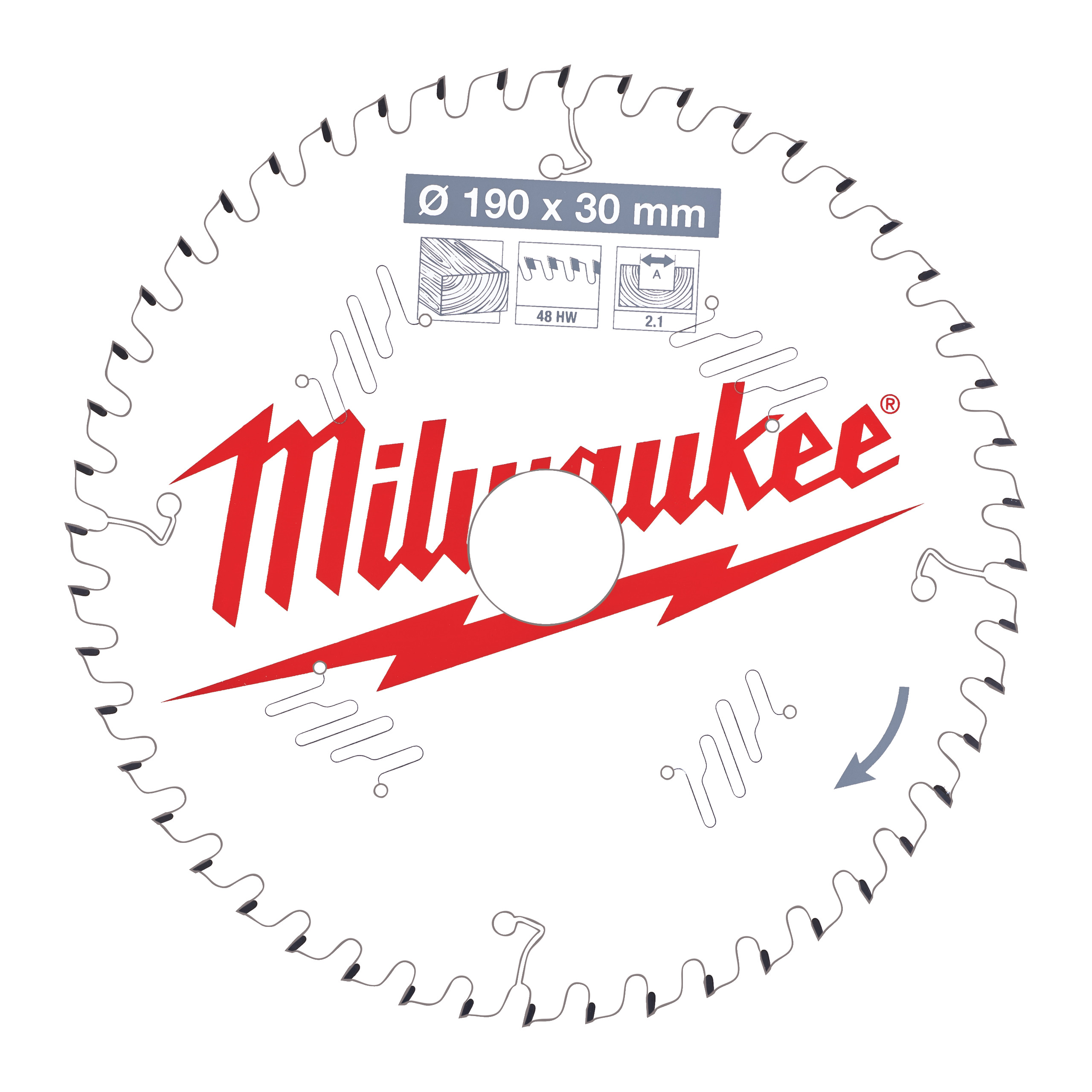 Milwaukee kotúč pilový drevo 190x30mm/48Z 4932471380