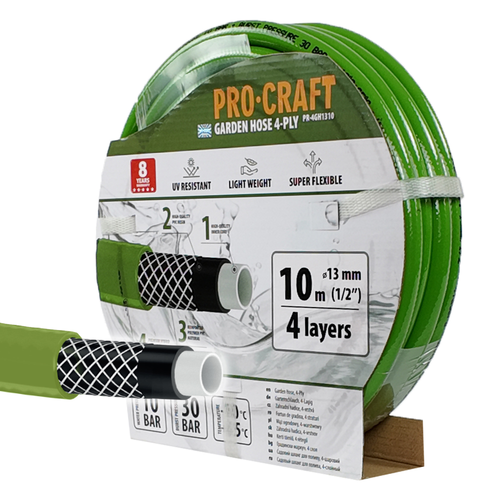 PROCRAFT Záhradná hadica PR-4GH1310 4 vrstvy, 1/2" 10 m