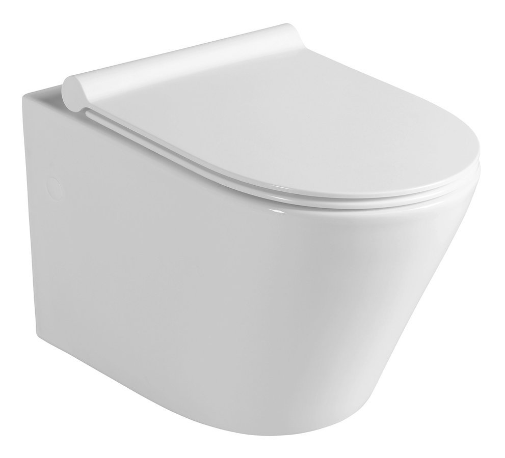 WC misa závesná AYVA rimless 100314 +sedátko slowclose slim 35,5x53 cm + sada P113 - Závesné WC | MasMasaryk