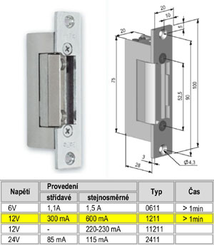 Elektrický  zámok FAB PROFI Standard 2411 / 24V - Zámky | MasMasaryk