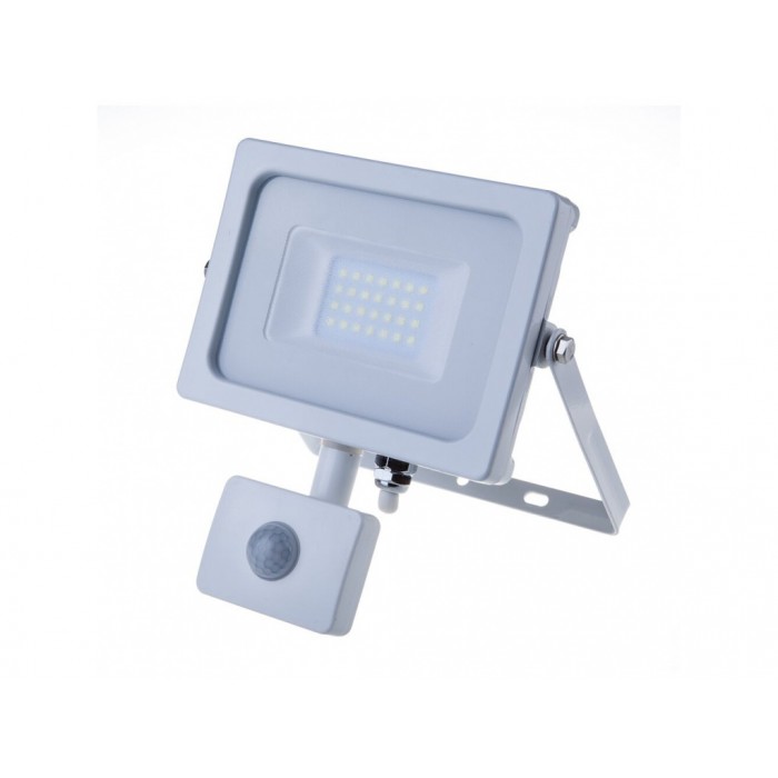 reflektor s čidlom SMD LED 20W IP65 studená biela SB  V-TAC 450 biely - svietidlá,halogény | MasMasaryk