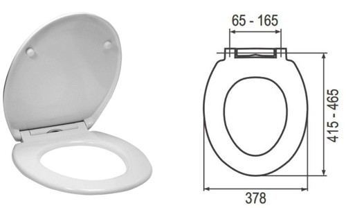 sedadlo BENEFIT SLIM biele samosklopné, odnímateľné - WC, bidety, pisoáre | MasMasaryk