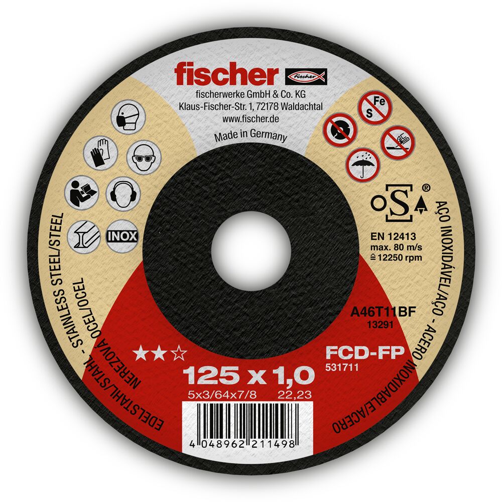 Fischer rezný kotúč FCD-FP 125x1,0x22,2   531711 - Brúsny a rezný materiál | MasMasaryk