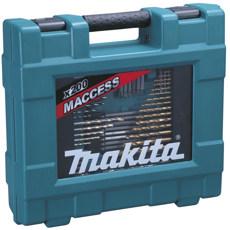 MAKITA sada bitov a vrtákov 200diel. D-37194