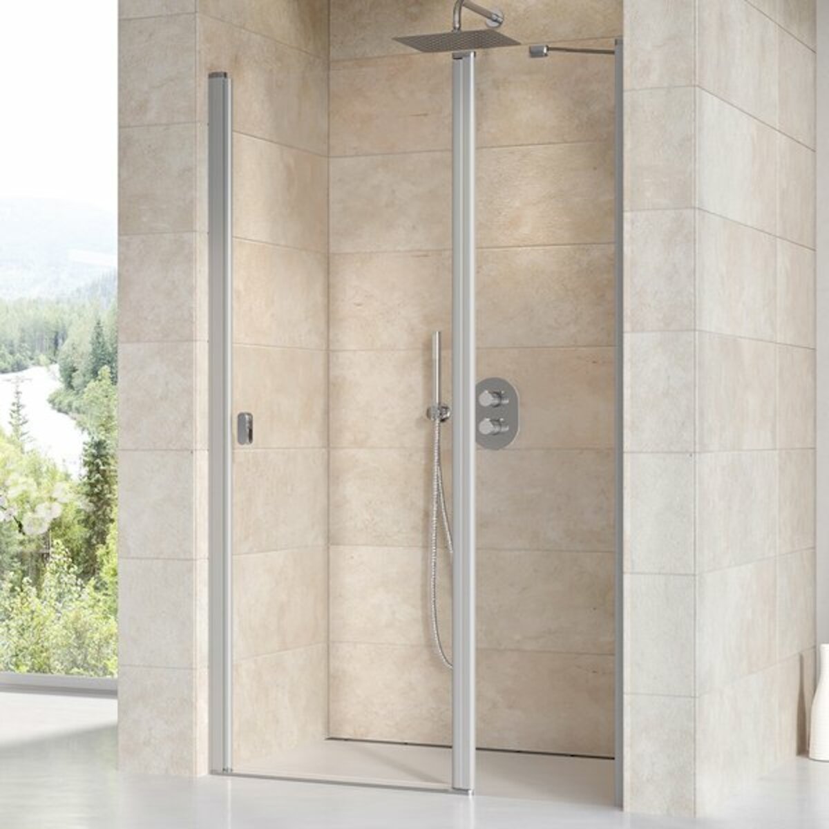 sprchové dvere CSD2-120 bright alu + transparent dvojdielne dvere 0QVGCC00Z1    - Sprchové kúty a zásteny | MasMasaryk