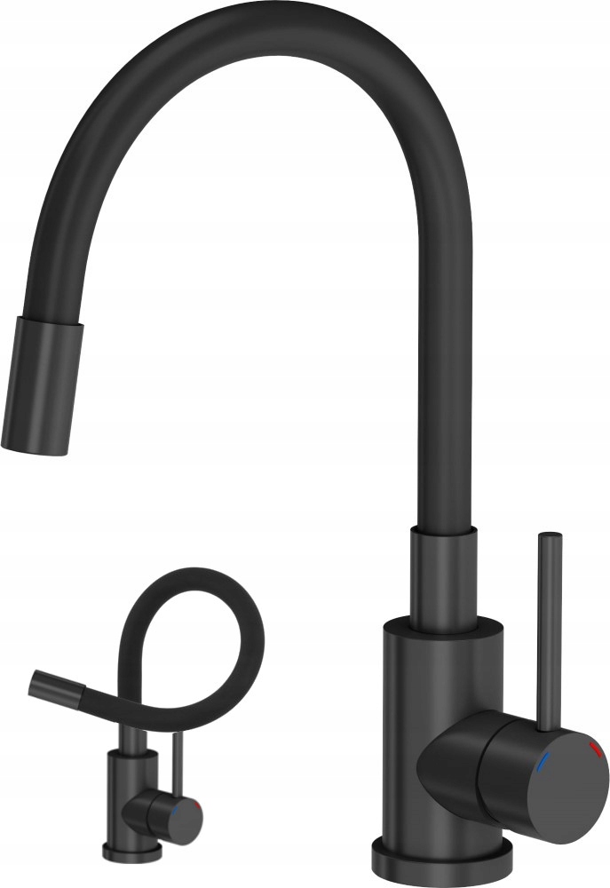 vodovodná batéria Steiner MAGGIE Flexi drez. stoj. farba karbon