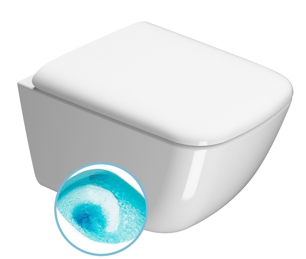 WC misa závesná SAND-901611 50x37 ExtraGlaze, Skryté uchytenie, Swirlflush - Závesné WC | MasMasaryk