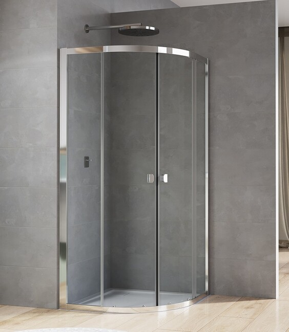 sprchový kút ARELIA D20SR 55 090 40 07 štvrťkruh s dvojdielnymi posuvnými dverami, 5 mm sklo, 1900 výška - Sprchové kúty a zásteny | MasMasaryk