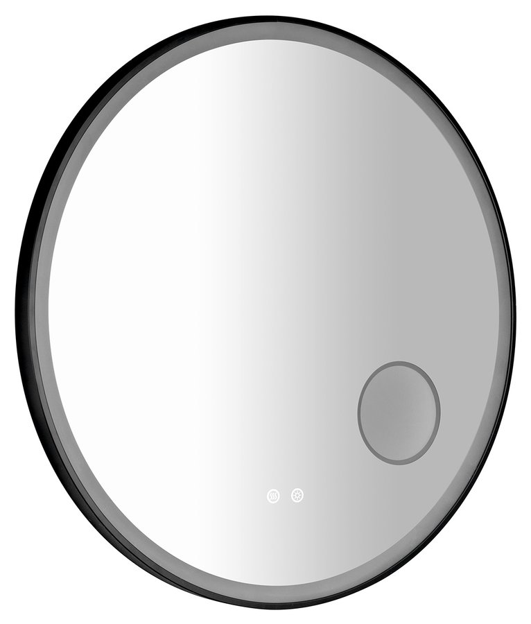 zrkadlo TARAN TA080 fí80 s led osvet. kozm.zrkadlo,senzor,fólia,čierna mat.   - Zrkadlá s osvetlením | MasMasaryk