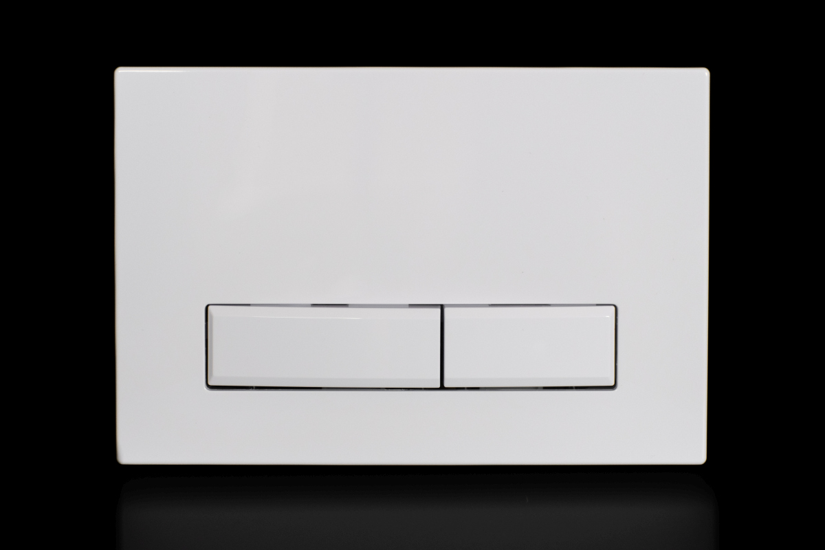 WC tlačítko TFSL007 SLIM biela matná - Ovládacie tlačidlá | MasMasaryk