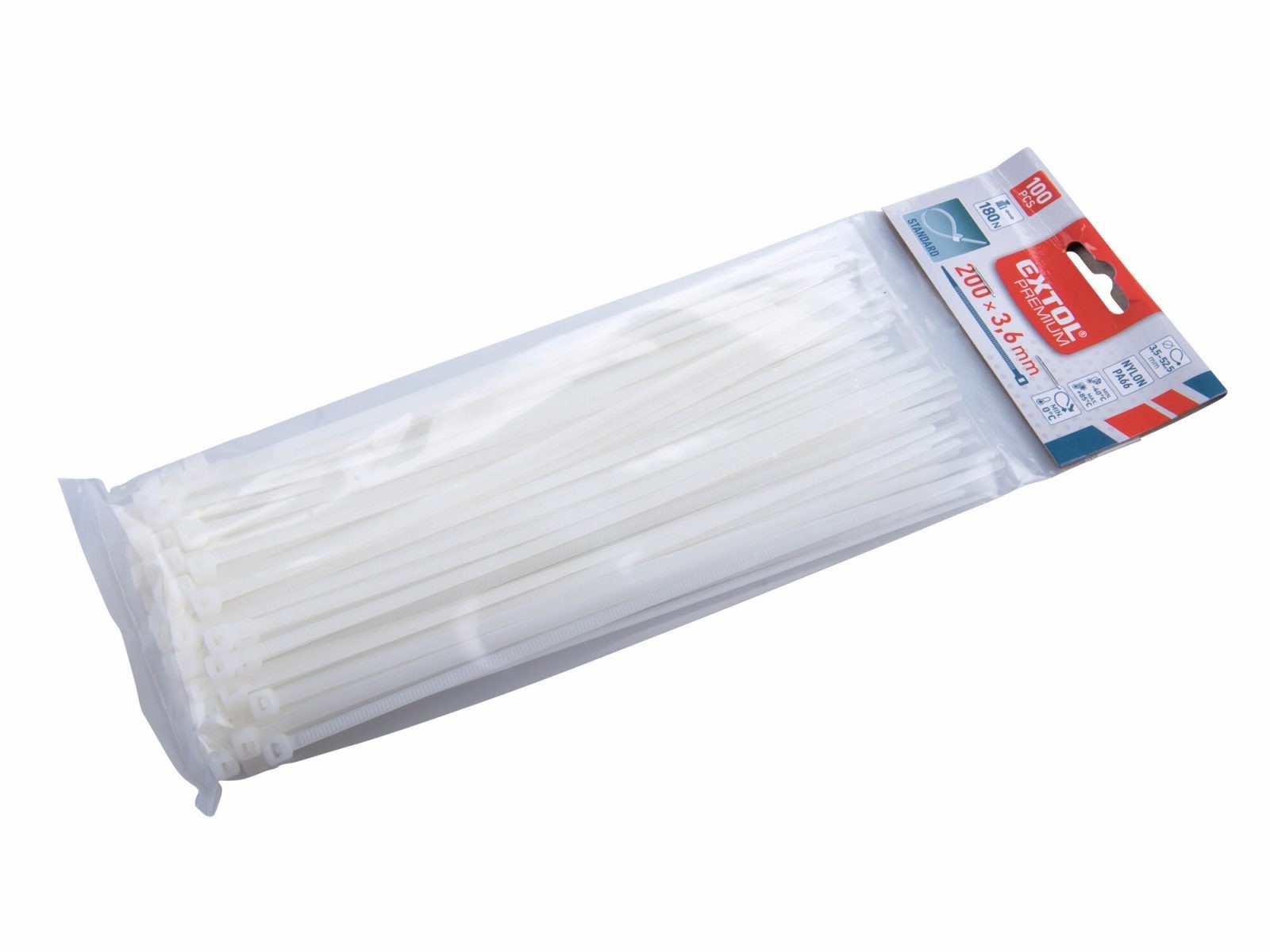 páska sťahovacia  200x3,6 biela 100ks/bal. - Fólie,plachty,pásky,silon, guma,klingerit,papier | MasMasaryk
