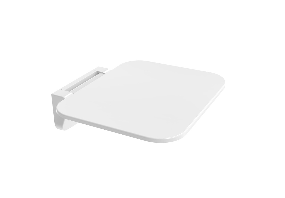 sprchové sedátko sedátko SAT biele sklopné SATDSEDPLB 38 x 4,95 x 43,5 cm, nosnosť 150 kg - Kúpeľňové doplnky  | MasMasaryk