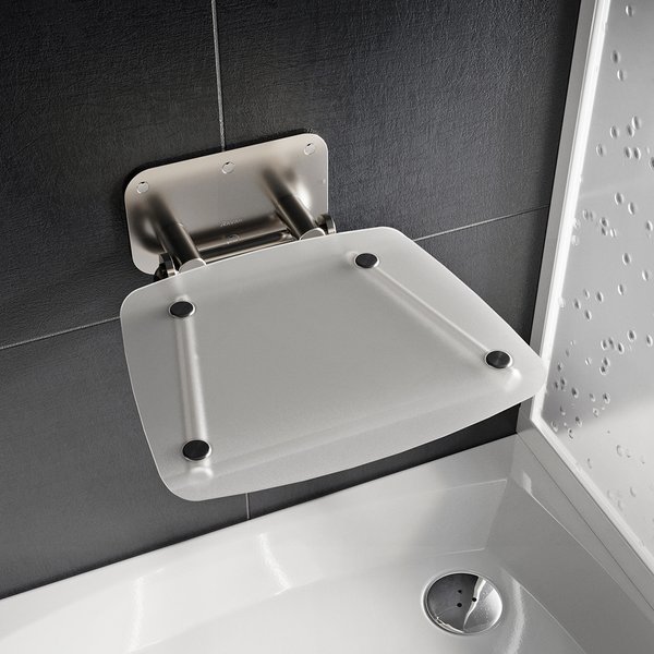sprchové sedátko OVO-B II CLEAR/NEREZ   B8F0000051 - Kúpeľňové doplnky  | MasMasaryk