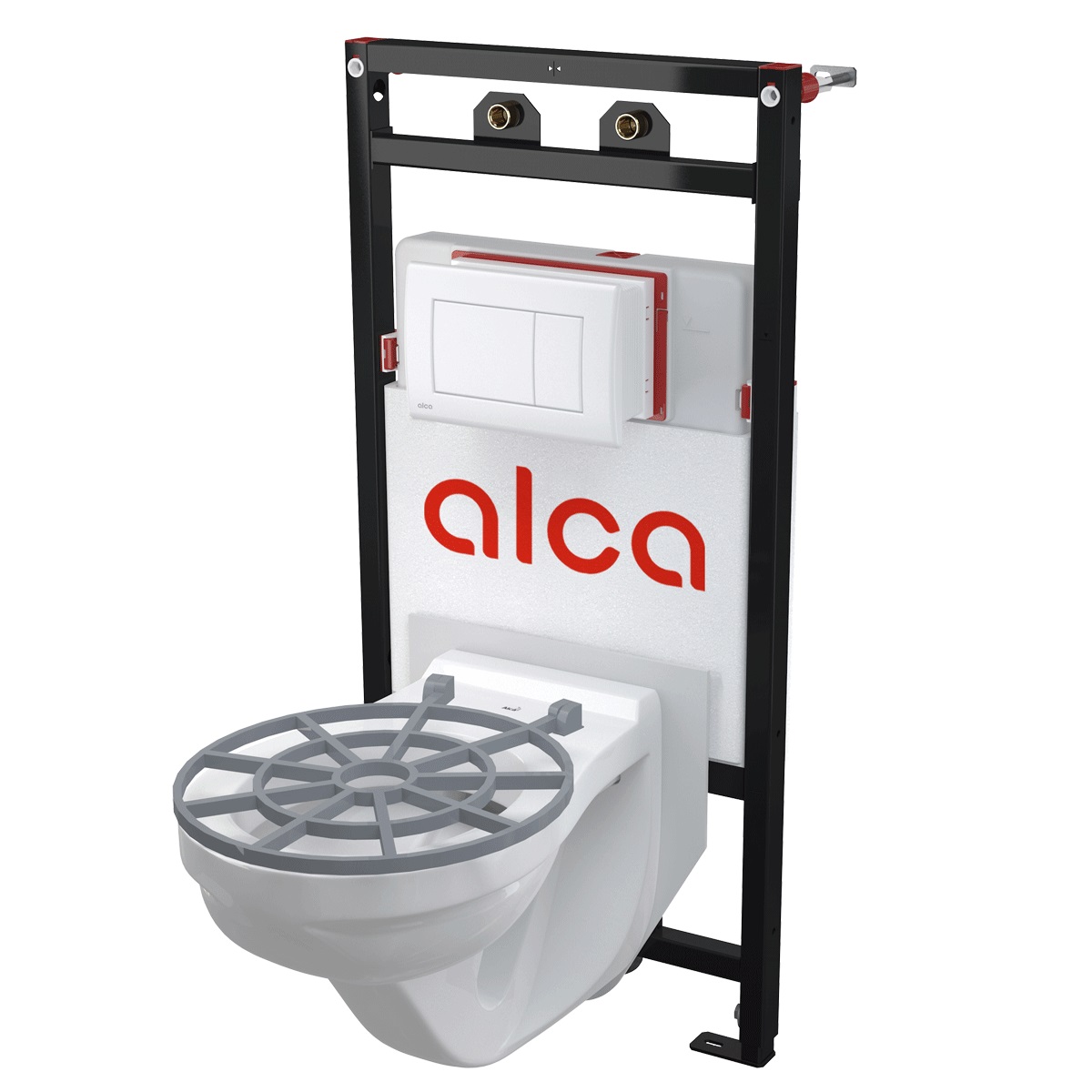 ALCA A108F 5:1 SET rám pre závesnú výlevku, výlevka, mriežka, tesnenie, tlačítko - Kúpeľne | MasMasaryk