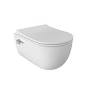WC misa závesná Bocchi 403 V-Tondo 36x54,5 Rimless + bidetový set + sedadlo slim, Soft Close, biela lesklá - Závesné WC | MasMasaryk