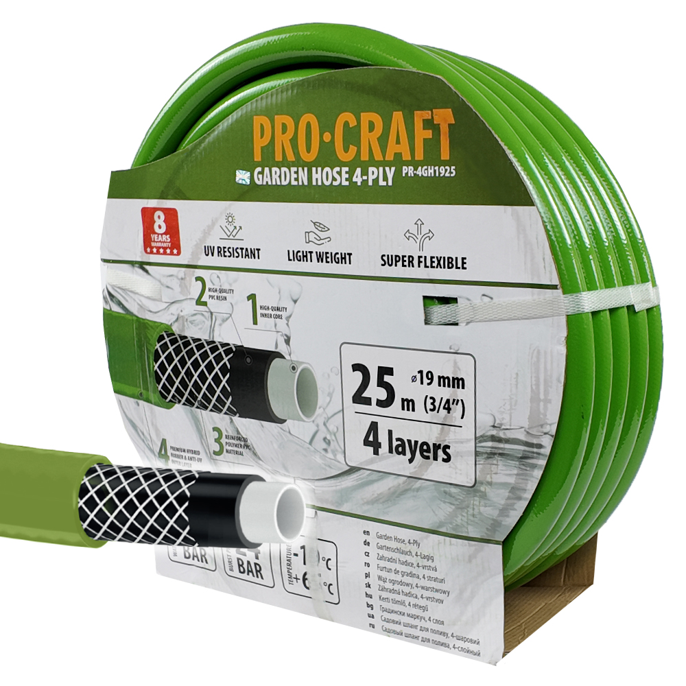PROCRAFT Záhradná hadica 3/4" 25 m/PR-4GH1925 4 vrstvy,