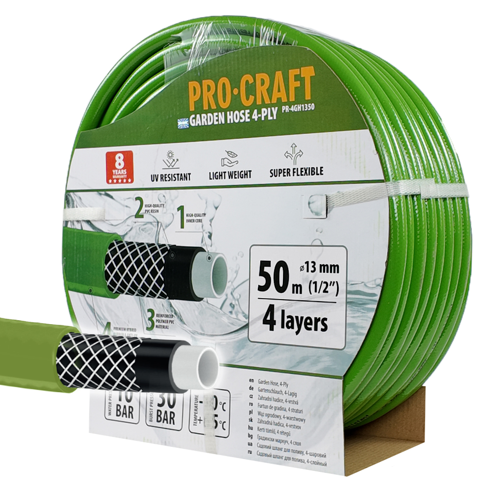 PROCRAFT Záhradná hadica PR-4GH1350 4 vrstvy, 1/2" 50 m