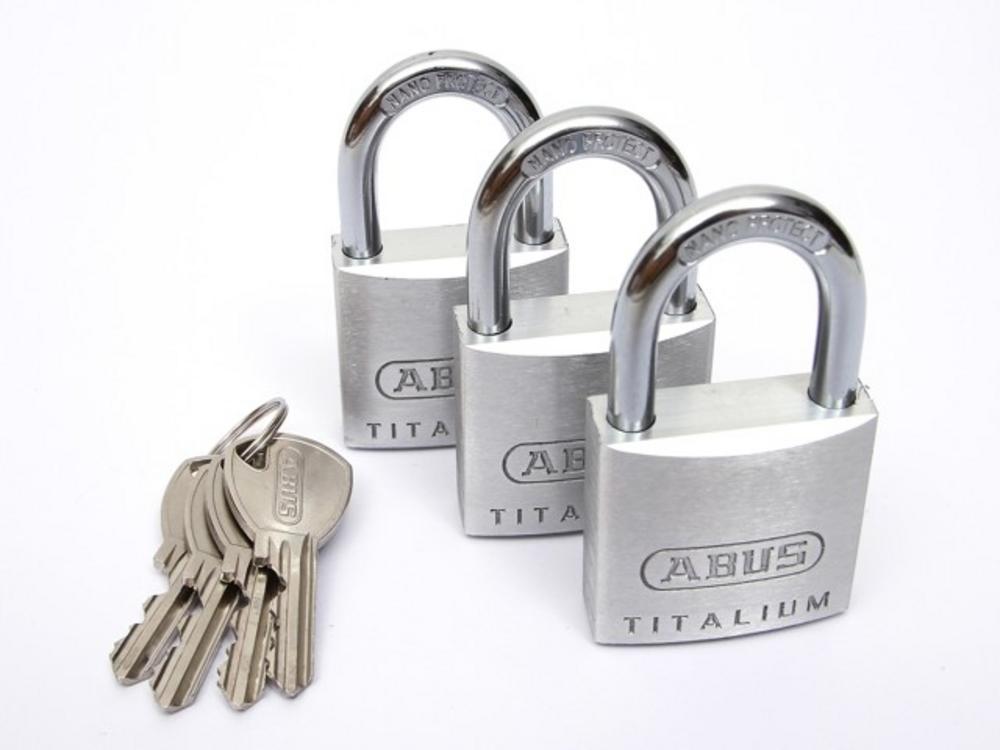 Zámok vis. ABUS 727TI/40 Trio 4 kl./3ks bal