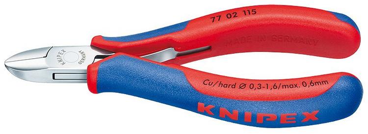 Kliešte KNIPEX cvikacie bočné pre elektroniku 115mm 7702115