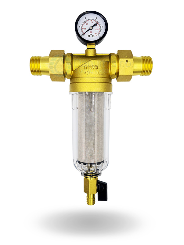 filter potrubný Micron s manom. a vyp. ventilom 1" - filtre a úpravne | MasMasaryk