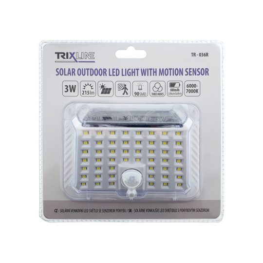 svetlo solárne LED TR036R nabíjacie vonkajšie senzor pohybu - svietidlá,halogény | MasMasaryk