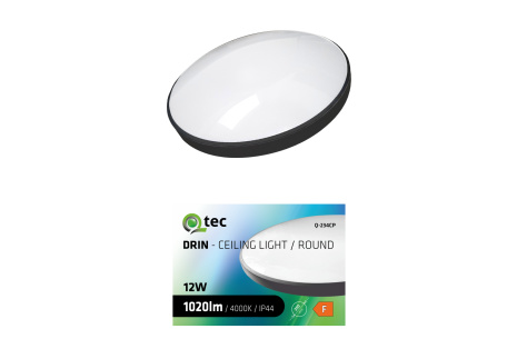 svietidlo stropné LED o25cm/kruhové slim 12W 4000K o25cm/kruhové Q-234CP čierny rám - svietidlá,halogény | MasMasaryk