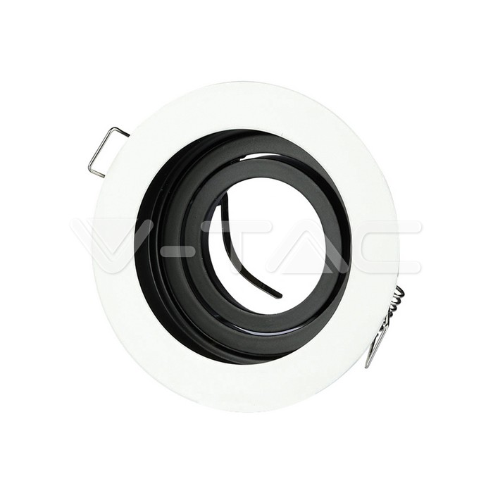 V-TAC rámik na bodovú žiarovku okrúhly biely výklopný 3595 - svietidlá,halogény | MasMasaryk