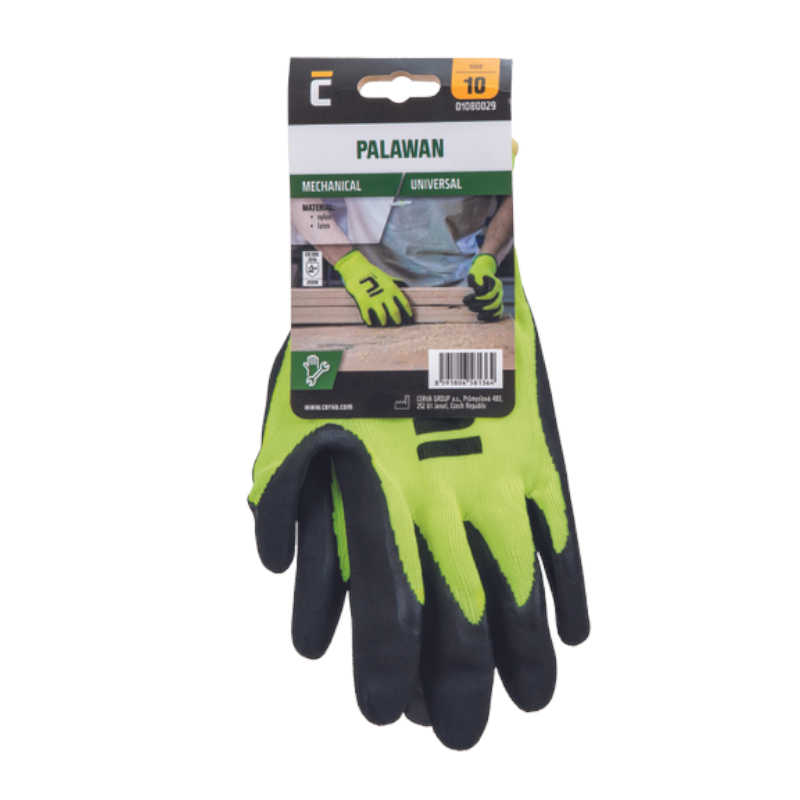 rukavice PALAWAN latex.dlaň  9" 