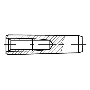 DIN 7978 kolíky kužeľ. s vnútorným závitom