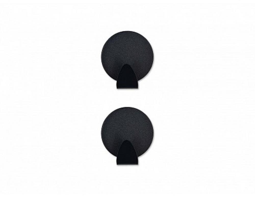 vešiak samolepiaci kruh čierny matný 2ks/bal