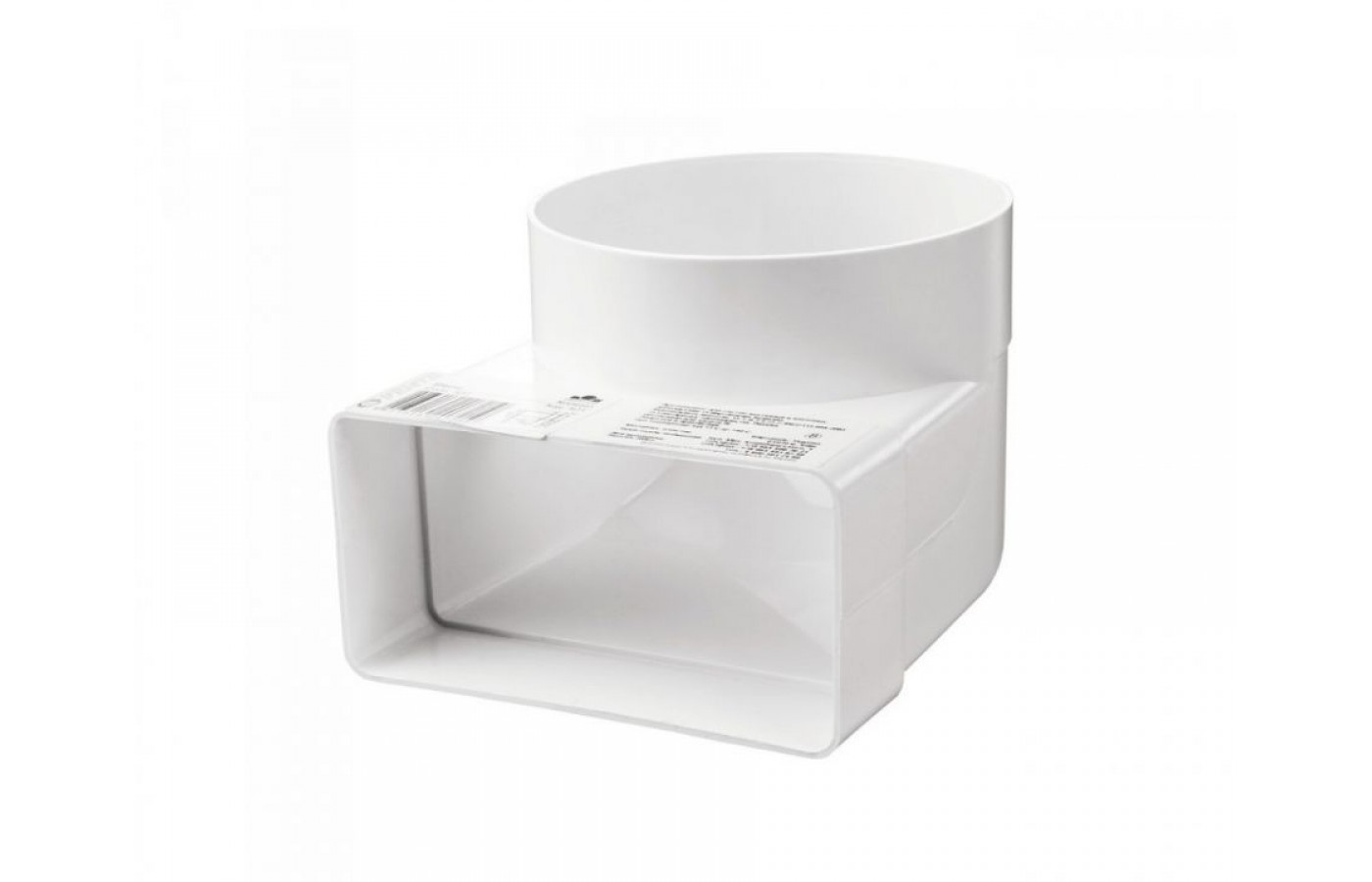 vzduch koleno rura-kanal 100 - 55x110mm plast 521