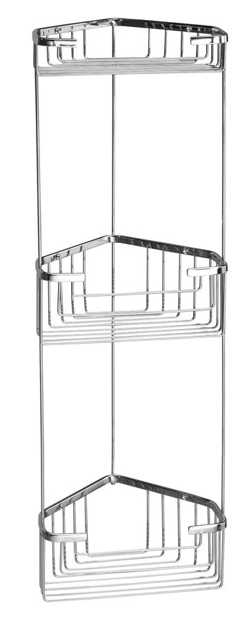 SMART 2484 trojposchodová rohová polica 200x590x150 mm, chróm