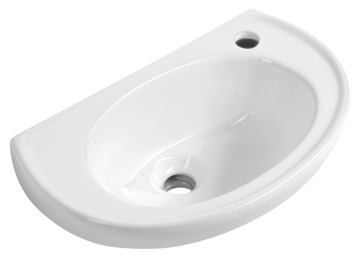 umývadlo 46 WINZ 46x27 s otv., 201.101.0 keramické biele