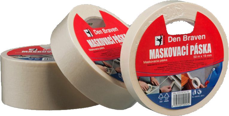 Den Braven páska maliarska papierová  25mmx50m B7011RL - Fólie,plachty,pásky,silon, guma,klingerit,papier | MasMasaryk
