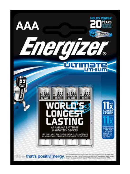 batéria Energizer FR03/4 AAA/4 Ultimate Lithium - Tovar | MasMasaryk