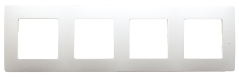 Niloé rámček - 4 biely 665004 - vypínače a zásuvky | MasMasaryk